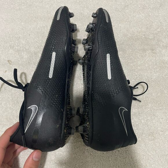 Nike Phantom GT2 Club MG Mens Black Silver Soccer Cleats 8.5 Athletic Lace Up - Picture 7 of 12